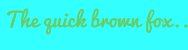 Image with Font Color 66CC66 and Background Color 33FFFF